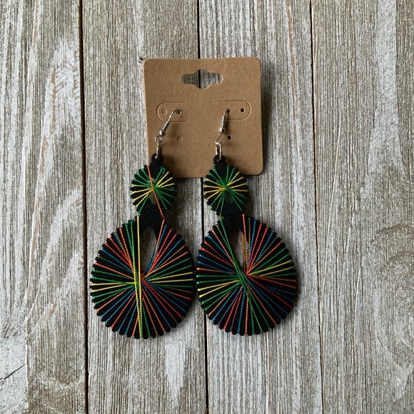 Jewelry - NEW- Rainbow String Earrings
